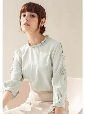 MISS PATINA Dorothy 3/4 sleeve blouse in mint